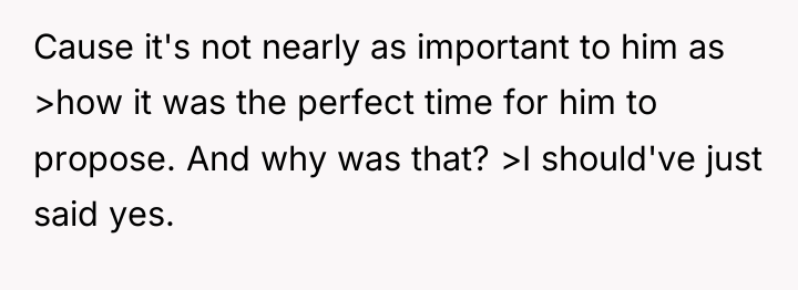 Cause it's not nearly as important to him as >how...