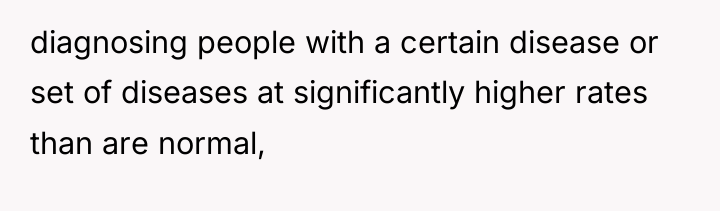 diagnosing people with a certain disease or set of diseases...