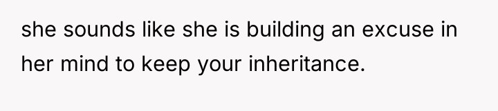 she sounds like she is building an excuse in her...