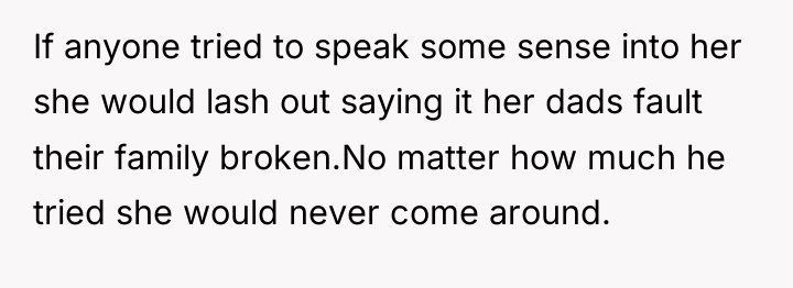 If anyone tried to speak some sense into her she...