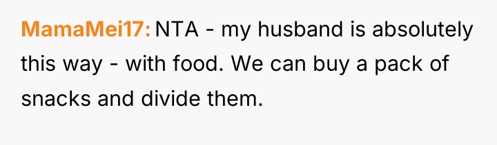 MamaMei17 NTA - my husband is absolutely this way -...