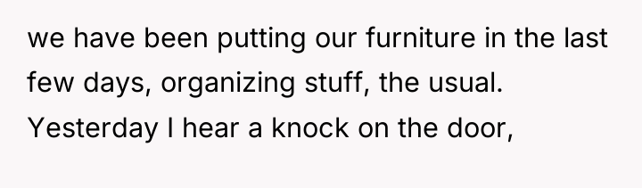 we have been putting our furniture in the last few...