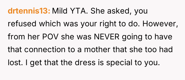 drtennis13 Mild YTA. She asked, you refused which was your...