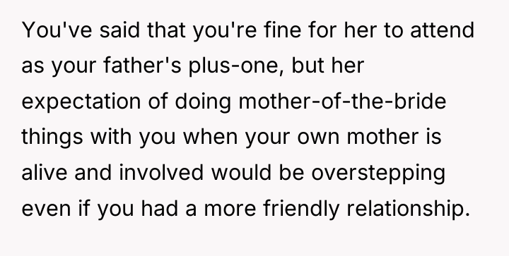 You've said that you're fine for her to attend as...