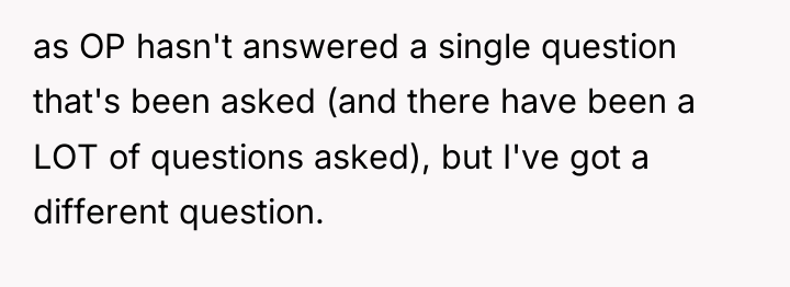 as OP hasn't answered a single question that's been asked...