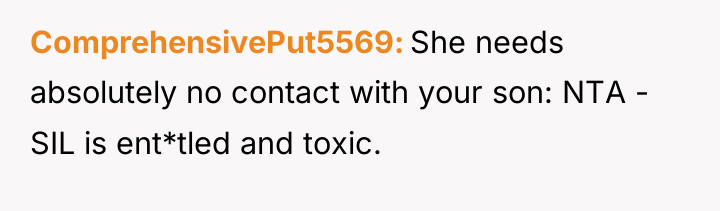 ComprehensivePut5569 She needs absolutely no contact with your son: NTA...