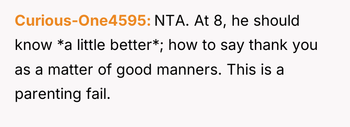 Curious-One4595 NTA. At 8, he should know *a little better*;...