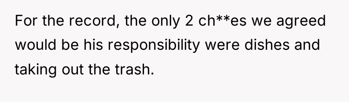 For the record, the only 2 ch**es we agreed would...