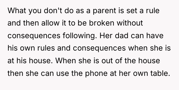 What you don't do as a parent is set a...