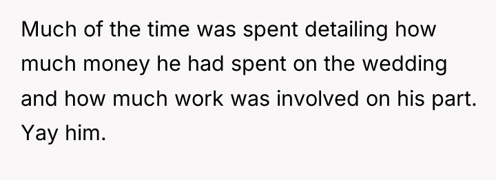 Much of the time was spent detailing how much money...