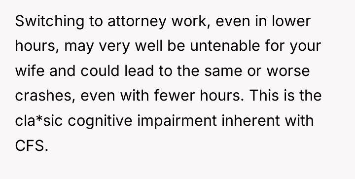 Switching to attorney work, even in lower hours, may very...