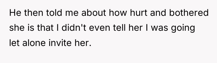 He then told me about how hurt and bothered she...
