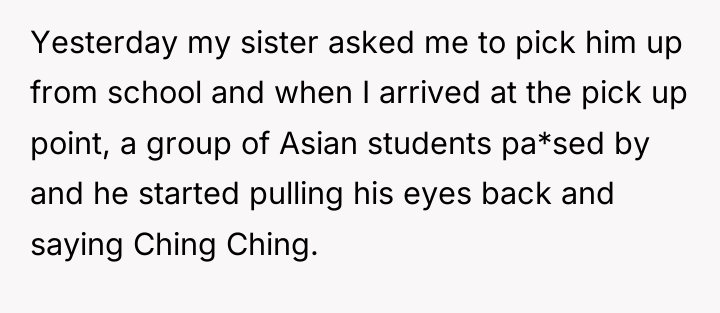 Yesterday my sister asked me to pick him up from...
