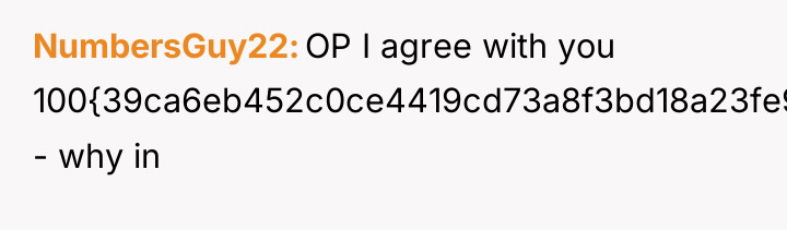NumbersGuy22 OP I agree with you 100{39ca6eb452c0ce4419cd73a8f3bd18a23fe95ab4febb092bc2ab1b542eeea82f} - why in