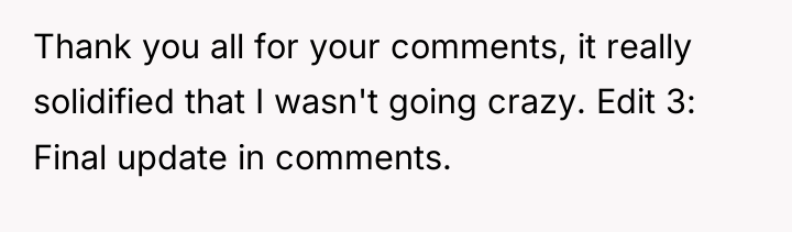 Thank you all for your comments, it really solidified that...