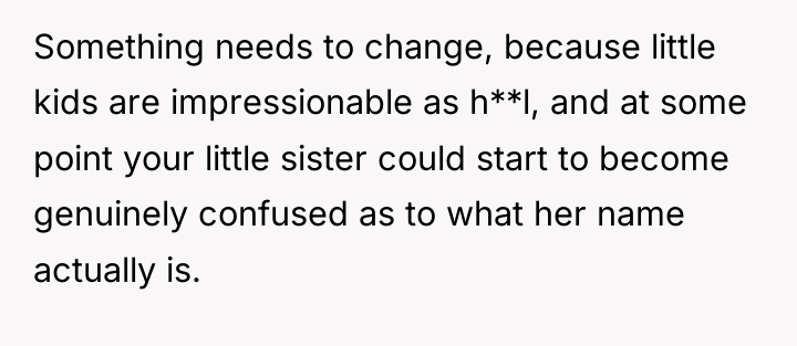 Something needs to change, because little kids are impressionable as...