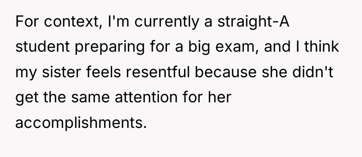 For context, I'm currently a straight-A student preparing for a...