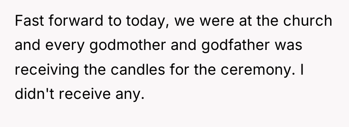 Fast forward to today, we were at the church and...