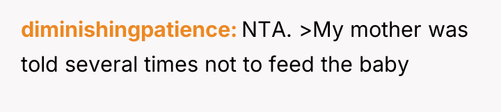 diminishingpatience NTA. >My mother was told several times not to...