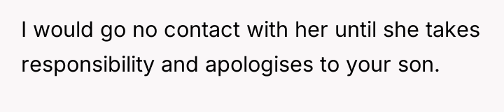 I would go no contact with her until she takes...