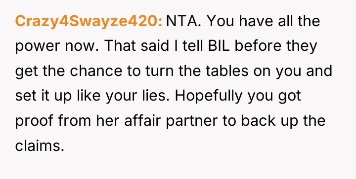 Crazy4Swayze420 NTA. You have all the power now. That said...