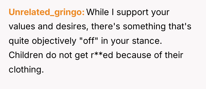 Unrelated_gringo While I support your values and desires, there's something...
