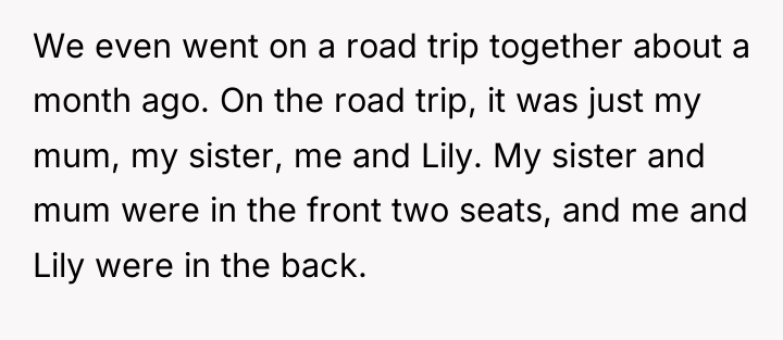 We even went on a road trip together about a...