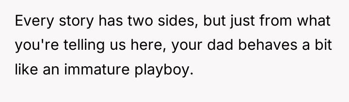 Every story has two sides, but just from what you're...