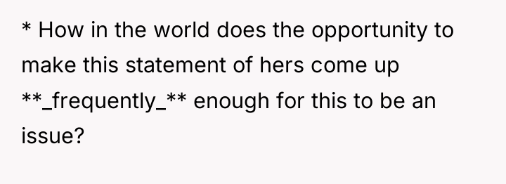 * How in the world does the opportunity to make...
