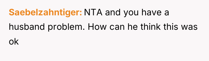 Saebelzahntiger NTA and you have a husband problem. How can...