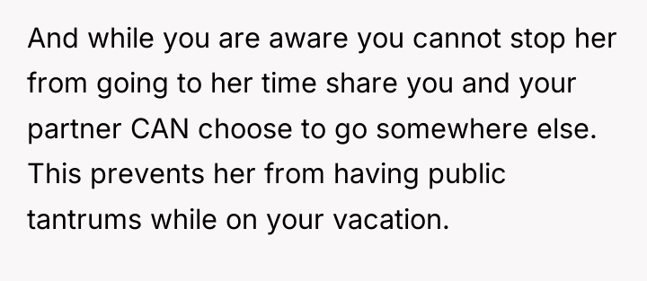 And while you are aware you cannot stop her from...