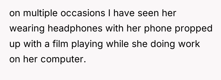 on multiple occasions I have seen her wearing headphones with...