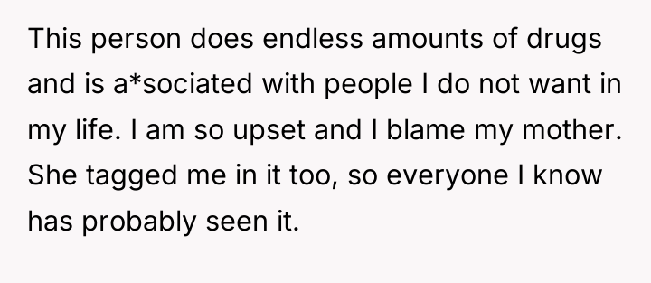 This person does endless amounts of drugs and is a*sociated...