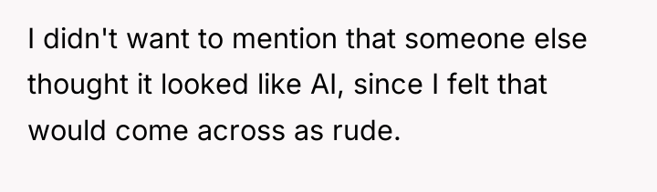 I didn't want to mention that someone else thought it...