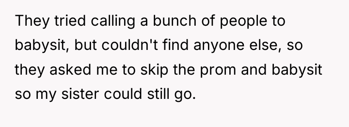 They tried calling a bunch of people to babysit, but...