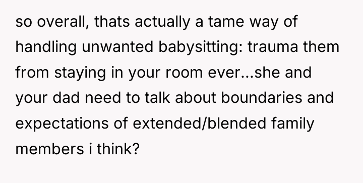 so overall, thats actually a tame way of handling unwanted...