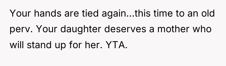 Your hands are tied again...this time to an old perv....