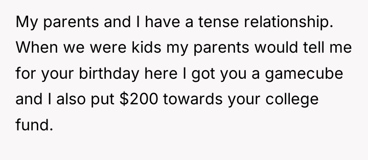 My parents and I have a tense relationship. When we...