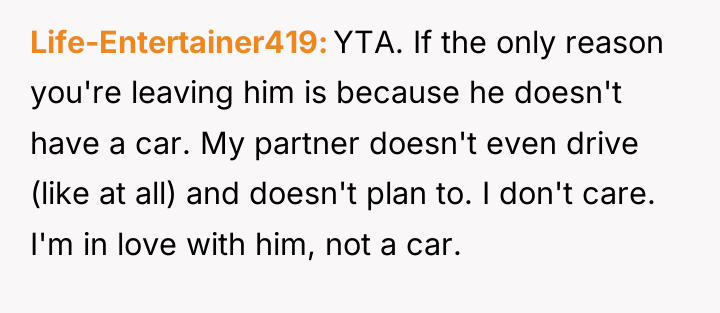 Life-Entertainer419 YTA. If the only reason you're leaving him is...