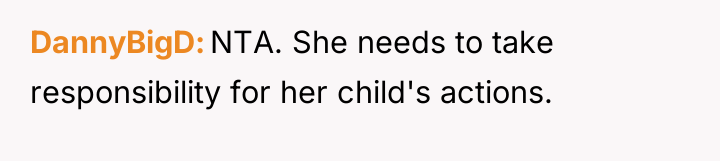 DannyBigD NTA. She needs to take responsibility for her child's...