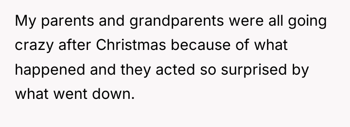 My parents and grandparents were all going crazy after Christmas...