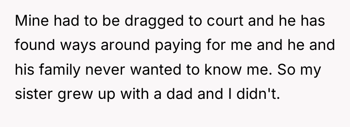 Mine had to be dragged to court and he has...