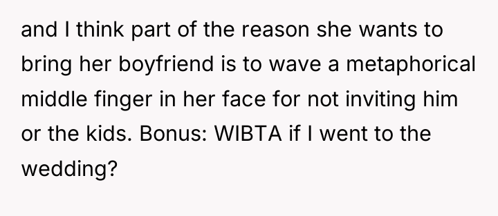 and I think part of the reason she wants to...