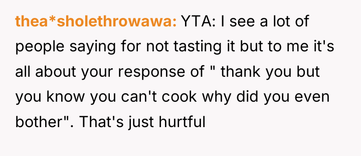thea*sholethrowawa YTA: I see a lot of people saying for...