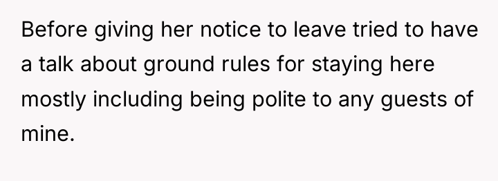 Before giving her notice to leave tried to have a...