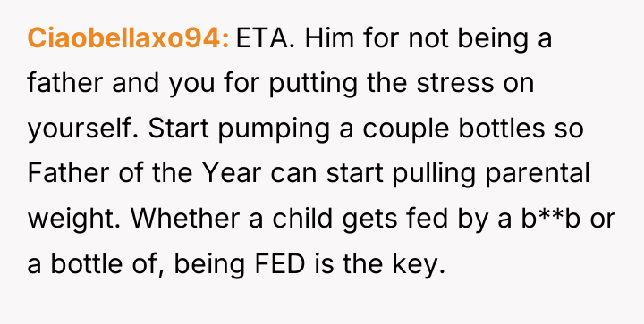 Ciaobellaxo94 ETA. Him for not being a father and you...