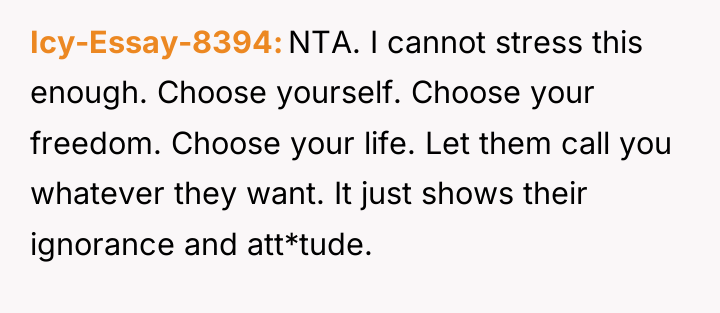 Icy-Essay-8394 NTA. I cannot stress this enough. Choose yourself. Choose...