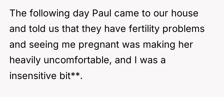 The following day Paul came to our house and told...