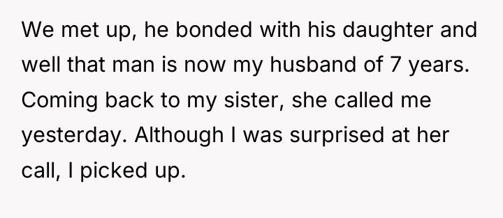 We met up, he bonded with his daughter and well...