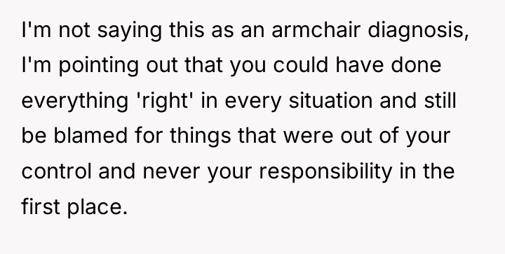 I'm not saying this as an armchair diagnosis, I'm pointing...